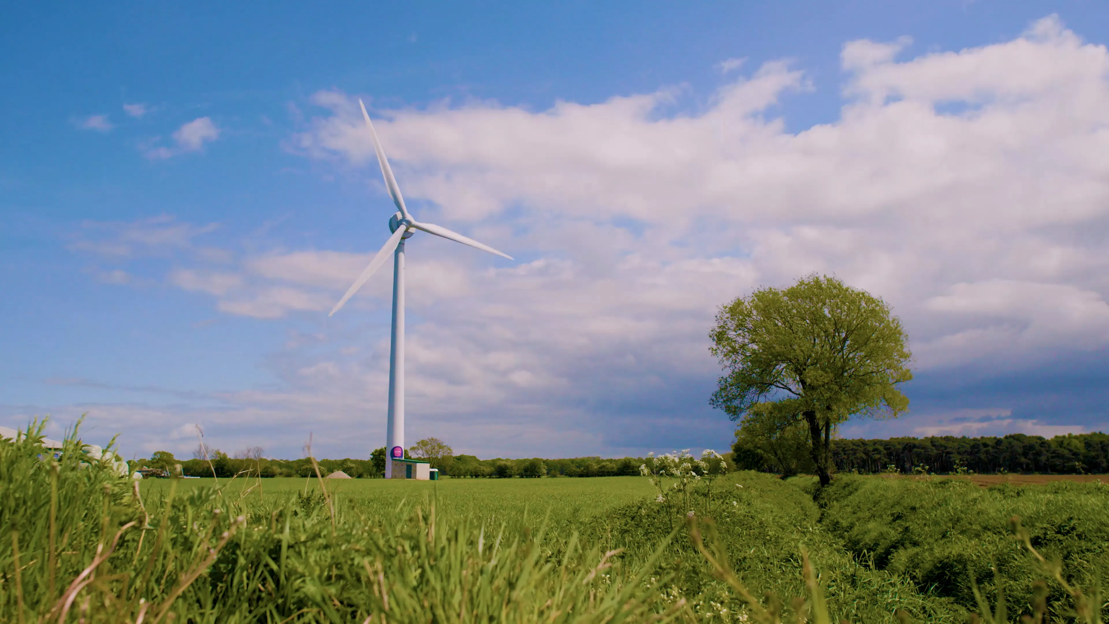 A wind turbine